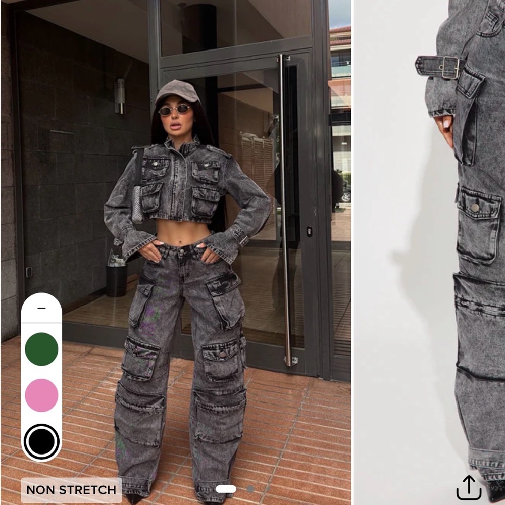 Fashion Nova Dark Cargo Pants